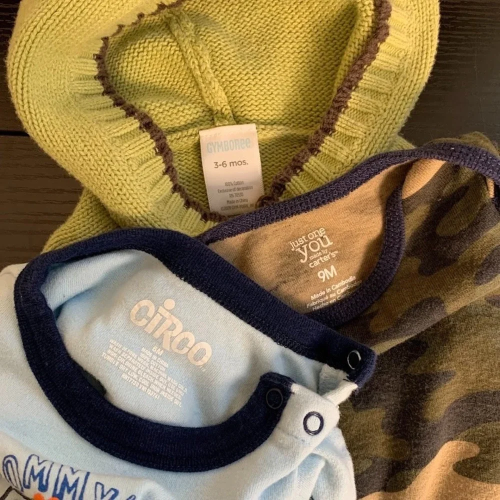 Dinosaur Themed Baby Clothing Lot of 3 Gymboree Carters‎ Circo 3-9 Months